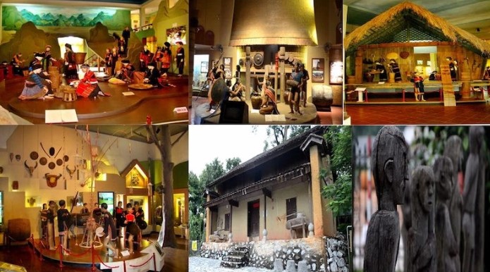 các khung cảnh ở bảo tàng dân tộc học Việt Nam